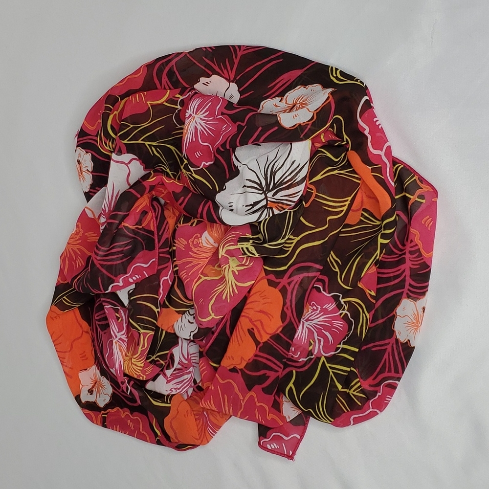 Women's Fashion Scarf Tropical Floral Multi Color